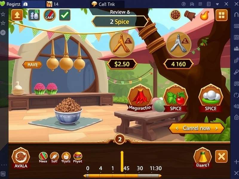 Desi Cumin Rivalry gameplay screenshot showing spice market